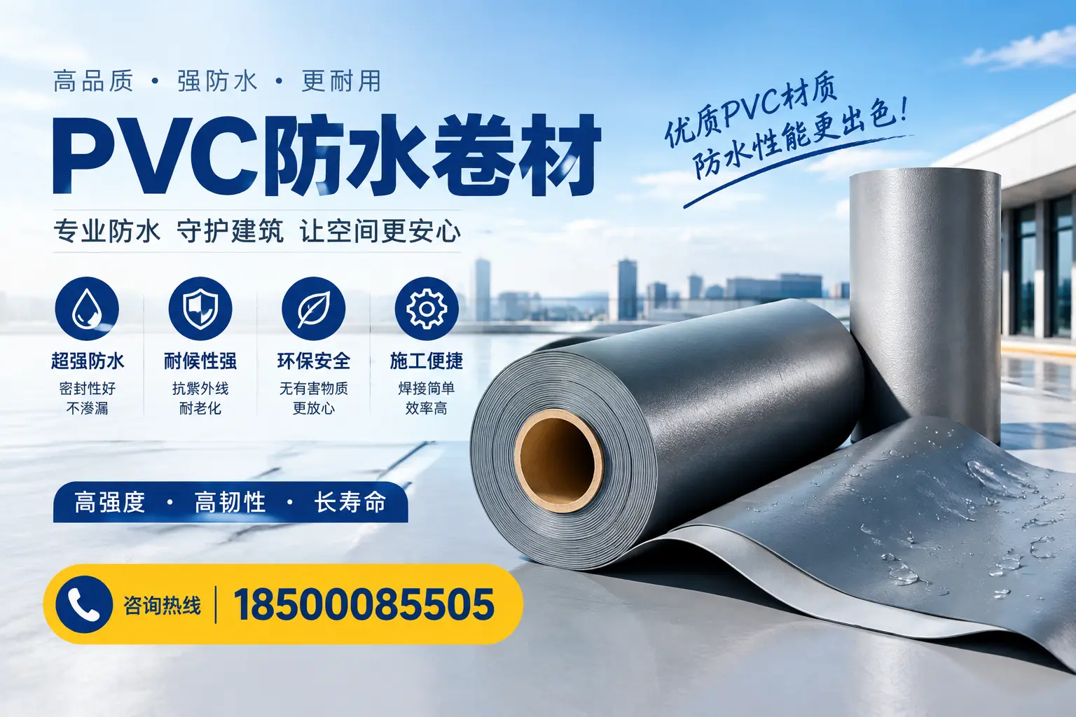 如何判断PVC防水卷材的质量优劣？辽源选购技巧